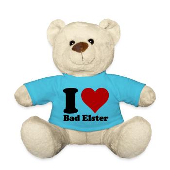 I Love Bad Elster - Teddy Bear - atoll blue - Front