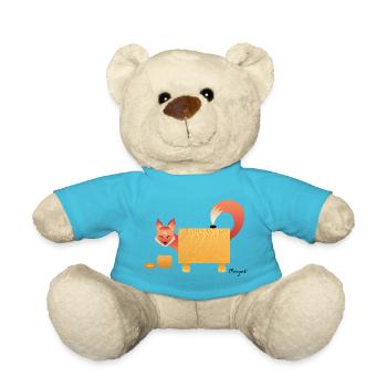 Cheeky Little Fox - Teddy Bear - atoll blue - Front
