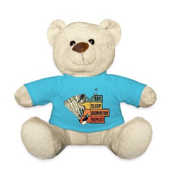 Badminton Player Sport Badminton I Gift - Teddy Bear - atoll blue - Front