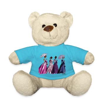 Arlesian umbrella - Teddy Bear - atoll blue - Front