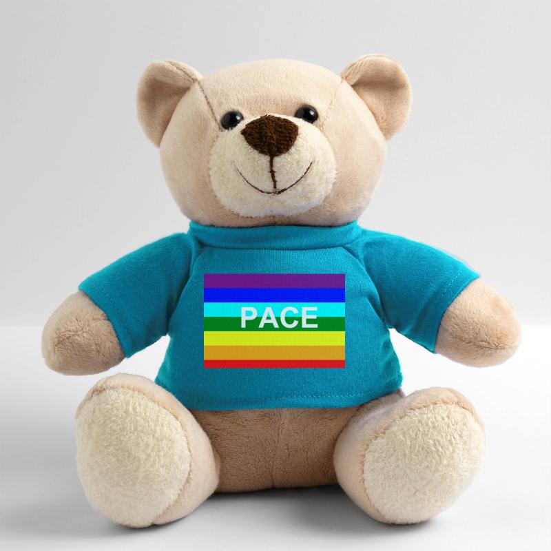 Peace / Pace-Regenbogen-Fahne Teddy