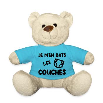 Je m’en bats les couches - Nounours - bleu outremer - Devant