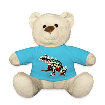 Colorful poison dart frog is very poisonous and beautiful - Teddy Bear - atoll blue - Front