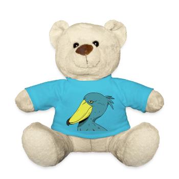 Bec-de-chaussure Ornithologue Forêt I Cadeau - Nounours - bleu outremer - Devant