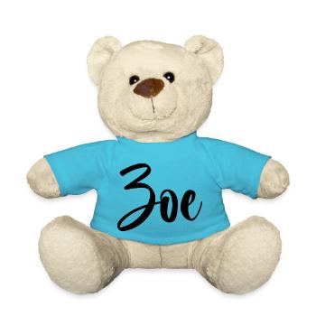 Nom - Zoé - Nounours - bleu outremer - Devant