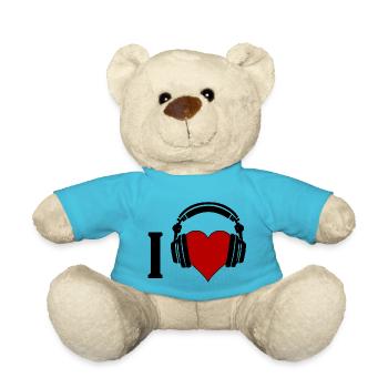 I ♥️ Musique - Nounours - bleu outremer - Devant