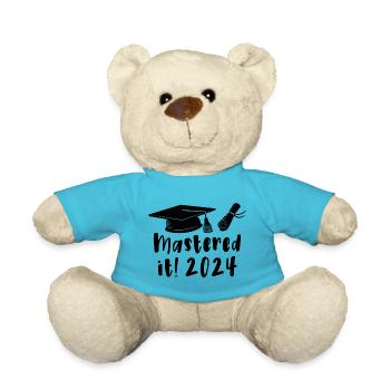 Gemeistert 2024 Master Abschluss Graduiert 2024 - Teddy - Atollblau - Vorne