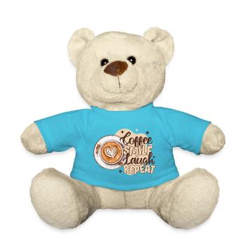 Coffee, Coffee Lover, Coffee Cup, Caffeine, Drink - Teddy Bear - atoll blue - Front