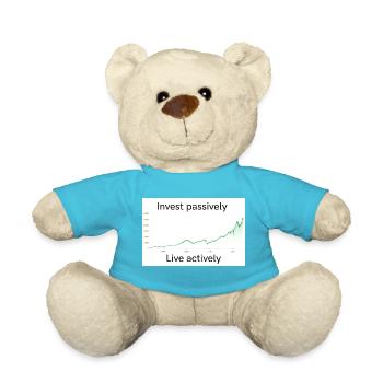 Invest passively, live actively - Teddy Bear - atoll blue - Front