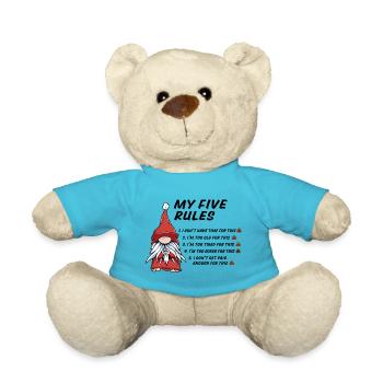 5 règles d’un gnome drôle - Nounours - bleu outremer - Devant
