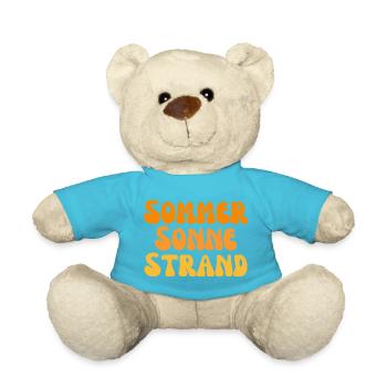 Summer Sun Beach Nectarine - Teddy Bear - atoll blue - Front