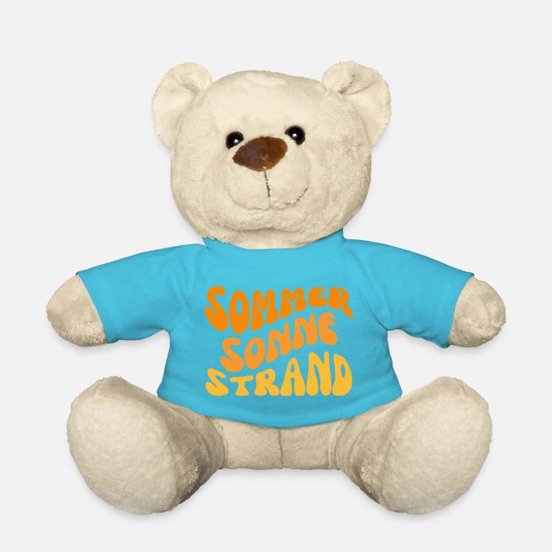 Summer Sun Beach Wavy - Teddy Bear - atoll blue