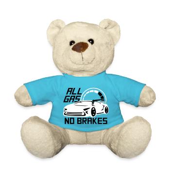 All Gas No Brakes disant qu'il aime conduire une voiture de course - Nounours - bleu outremer - Devant