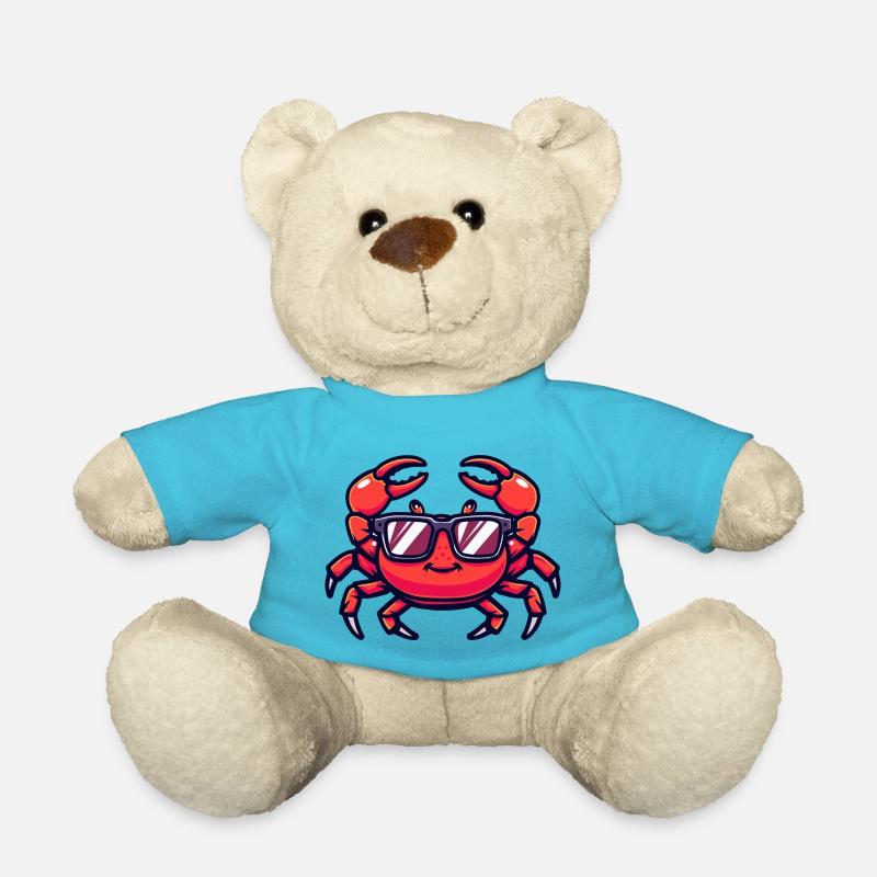 crabe crabe bande dessinée cool - Nounours - bleu outremer