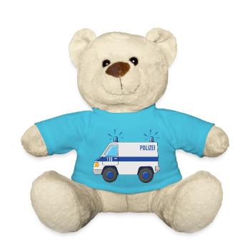 Police Car 110 - Teddy Bear - atoll blue - Front