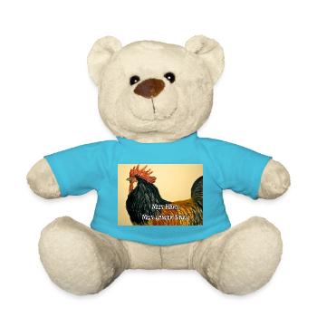 Stolzer Hahn 🐓 - Teddy - Atollblau - Vorne