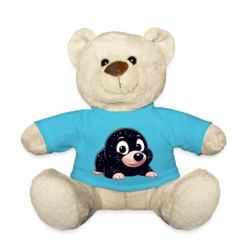 Maulwurf süß - Teddy - Atollblau - Vorne