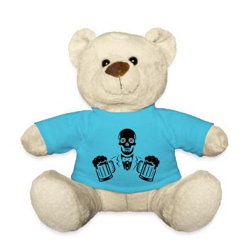 Bräutigam Bier Hochzeit - Teddy - Atollblau - Vorne