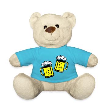 Beer Beer Mug Cheers - Teddy Bear - atoll blue - Front