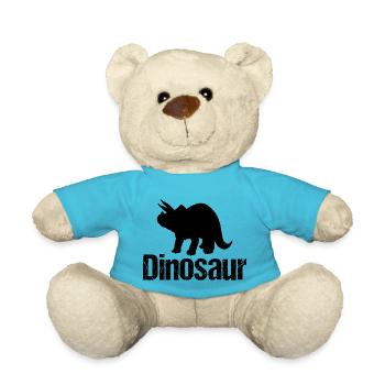 Dinosaur Triceratops - Dino - Teddy Bear - atoll blue - Front