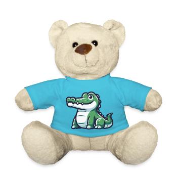 Crocodile amical d’une aventure tropicale - Nounours - bleu outremer - Devant