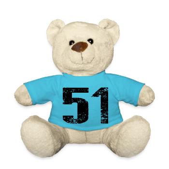 51 Zahl Trikot - Teddy - Atollblau - Vorne
