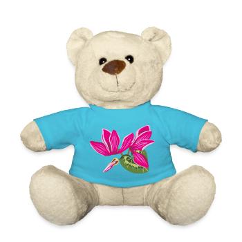 Bouquet of cyclamens flowers - Teddy Bear - atoll blue - Front