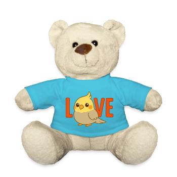 Cockatiel Love - Teddy Bear - atoll blue - Front