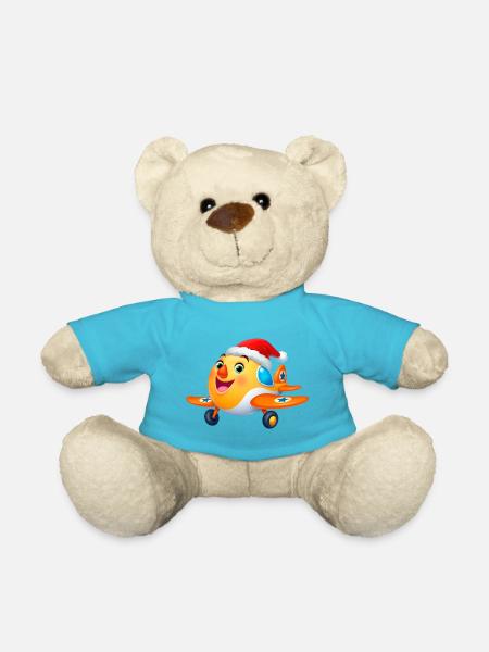 Avion pour enfants de Noël – Avion - Nounours - bleu outremer