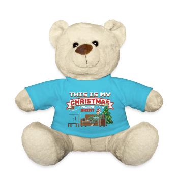 Joueur Pyjama de Noël Drôle Cool Épique Gamer - Nounours - bleu outremer - Devant
