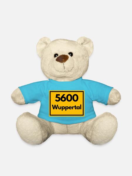 ALTE POSTLEITZAHL PLZ RETRO 5600 WUPPERTAL BERGISH - Teddy - Atollblau