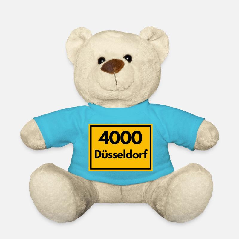 ALTE POSTLEITZAHL PLZ RETRO 4000 DÜSSELDORF - ALT - Teddy - Atollblau