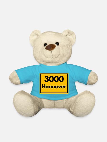 ALTE POSTLEITZAHL PLZ RETRO 3000 HANNOVER - Messe - Teddy - Atollblau