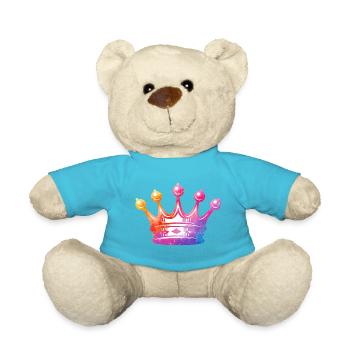 Wasserfarbene Kronenkunst - Teddy - Atollblau - Vorne