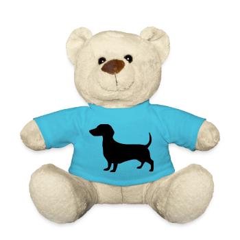 Dachshund Hunde Geschenk Dackelliebhaber - Teddy - Atollblau - Vorne