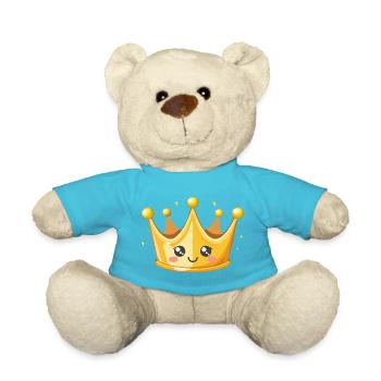 Kawaii Goldene Krone Illustration - Teddy - Atollblau - Vorne