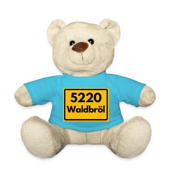 ALTE POSTLEITZAHL PLZ RETRO  5220 WALDBRÖL - Teddy - Atollblau - Vorne