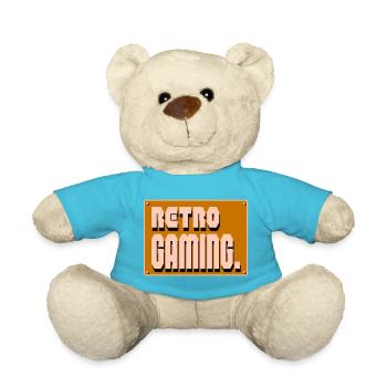 Retro-Gaming-Pixelkunst - Teddy - Atollblau - Vorne