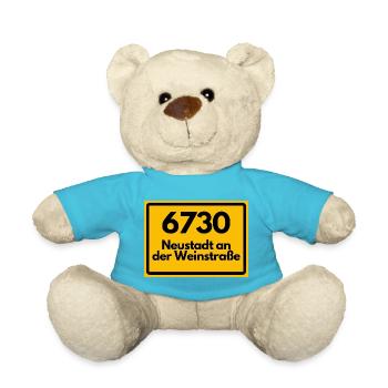 ALTE POSTLEITZAHL PLZ 6730 NEUSTADT WEINSTRASSE  - Teddy - Atollblau - Vorne