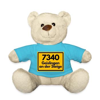 ALTE POSTLEITZAHL PLZ 7340 GEISLINGEN STEIGE RETRO - Teddy - Atollblau - Vorne