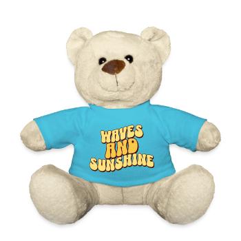 Waves And Sunshine - Teddy Bear - atoll blue - Front
