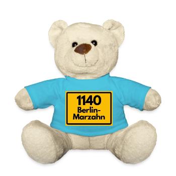 ALTE POSTLEITZAHL PLZ RETRO 1140 BERLIN MARZAHN - Teddy - Atollblau - Vorne