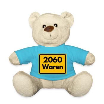 ANCIEN CODE POSTAL RÉTRO 2060 WAREN MÜRITZ - Nounours - bleu outremer - Devant