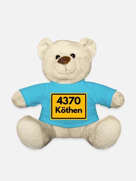 ALTE POSTLEITZAHL PLZ 4370 KÖTHEN HEIMATSTOLZ - Teddy - Atollblau