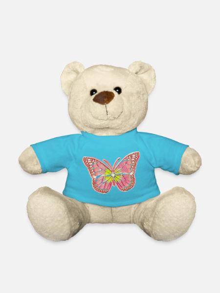 Butterfly Fairy Tale Magical Design - Teddy Bear - atoll blue