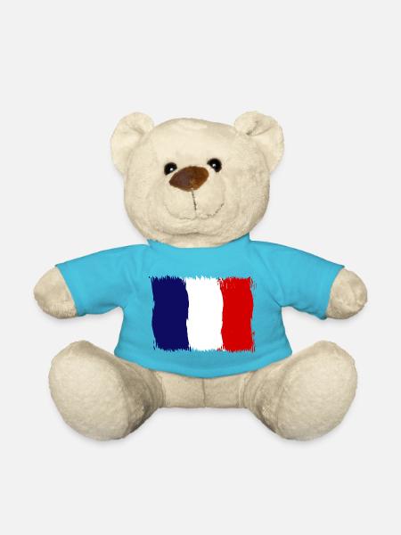 Frankreich Fanshirt für Frankreich Fans France - Teddy - Atollblau
