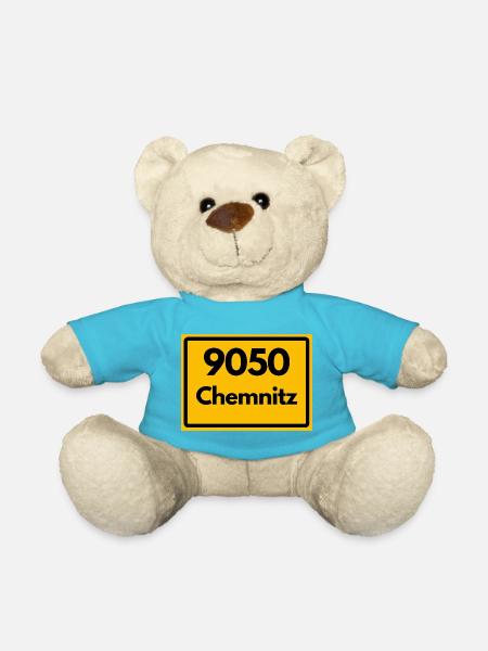 9050 ZIP CODE SAXONY CHEMNITZ OLD ZIP CODE FEDERAL STATE - Teddy Bear - atoll blue