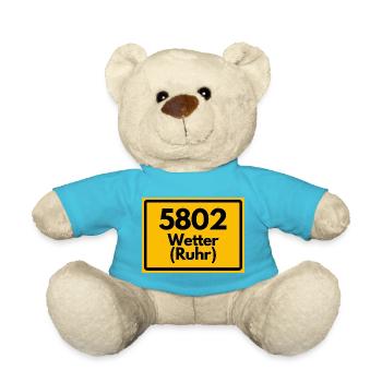 ALTE POSTLEITZAHL 5802 PLZ 58300 WETTER RUHR NRW - Teddy - Atollblau - Vorne