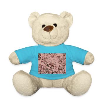 Rose Vines Abstract Pattern - Teddy Bear - atoll blue - Front