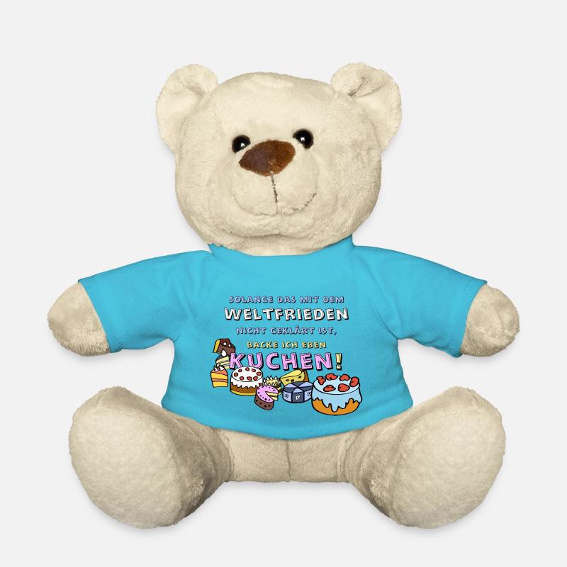 Kuchen backen bis zum Weltfrieden - Teddy - Atollblau